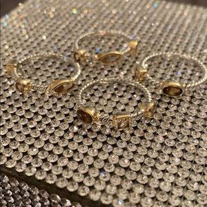 David Yurminesq stacking smoky quartz rings